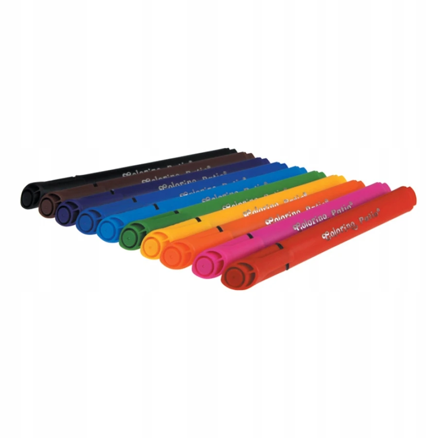 Stori tribriauniai flomasteriai Jumbo COLORINO, 10 spalvų