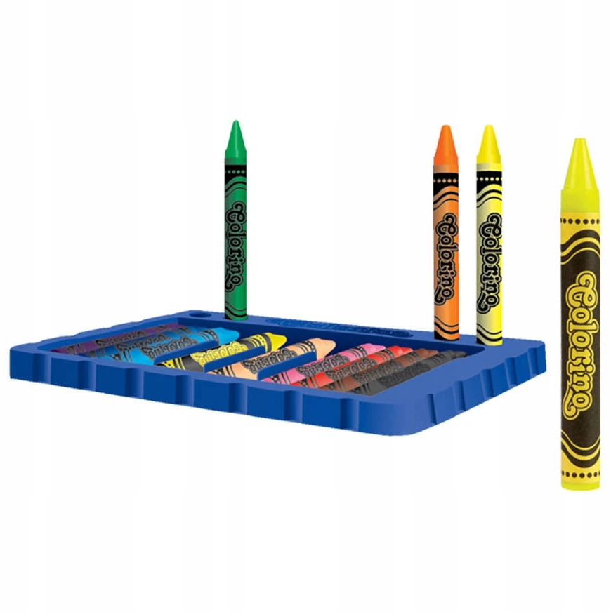 Vaškinės kreidelės JUMBO COLORINO, 12 spalvų