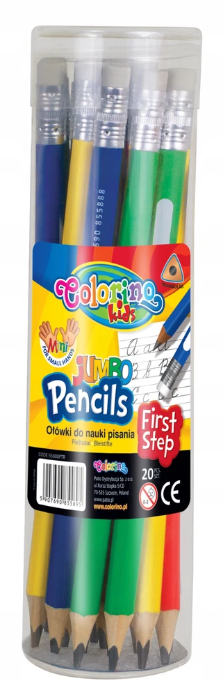 Colorino Jumbo trikampiai pieštukai 20 vnt. mokytis rašyti