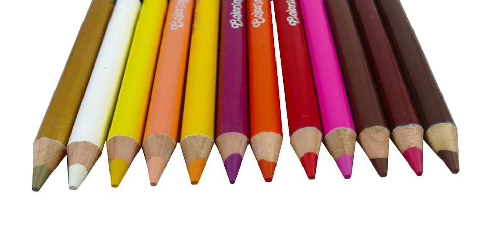 Colorino Kids dideli apvalūs pieštukai su pieštuku 12 vienetų 24 spalvų - Patio