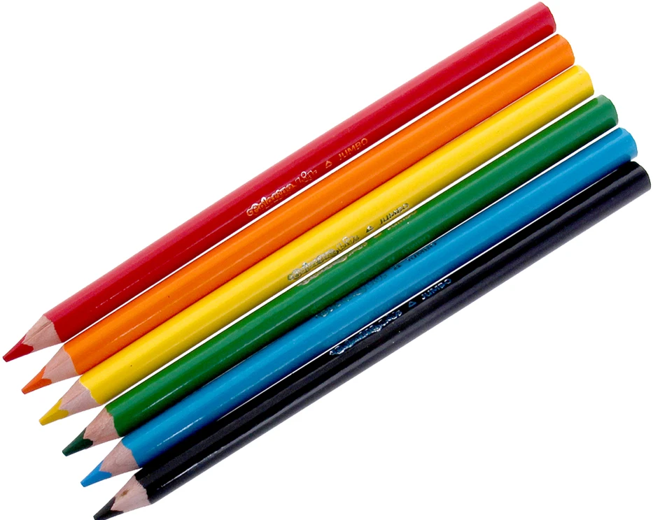 Colorino Kids Jumbo pieštukinės kreidelės, 6 spalvos + drožtukas