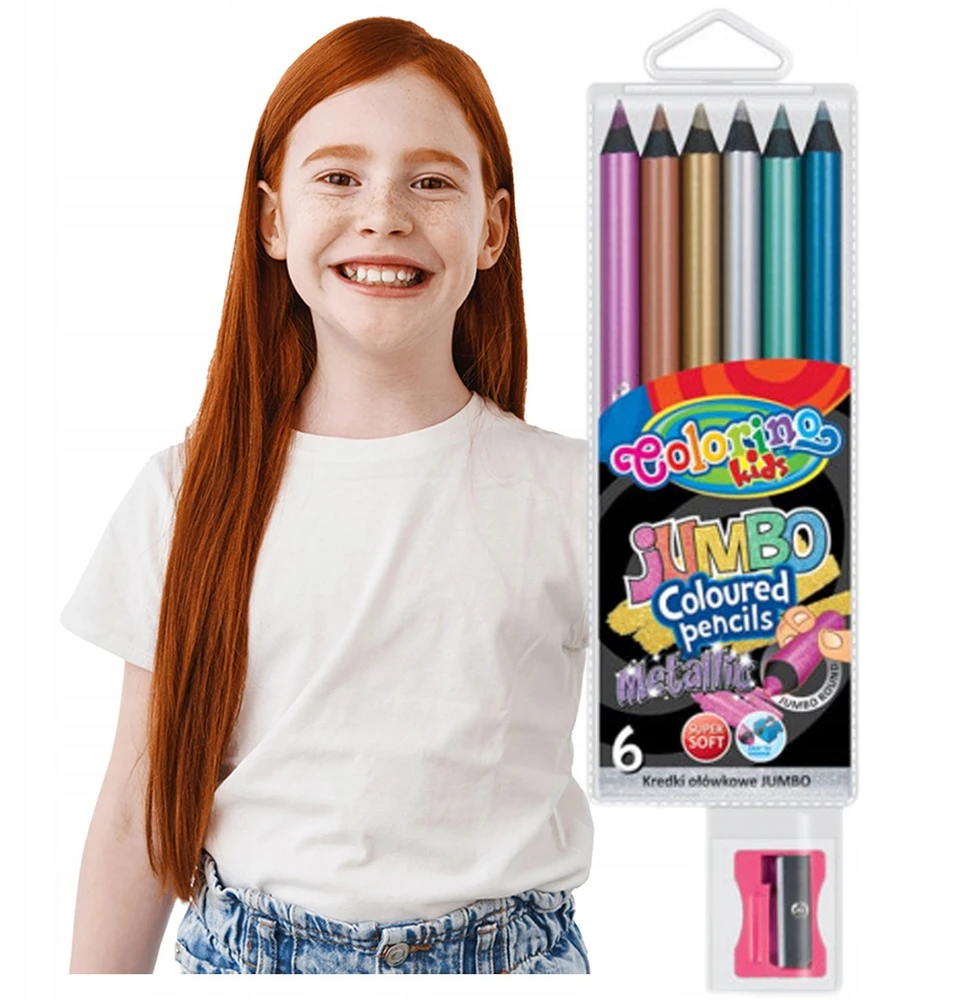 Colorino Metalinės pieštukinės kreidelės, 6 spalvos