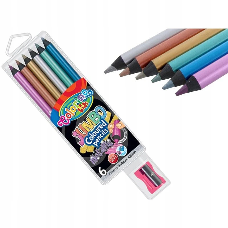 Colorino Metalinės pieštukinės kreidelės, 6 spalvos