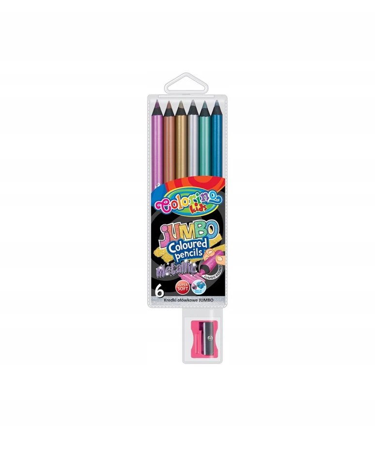 Colorino Metalinės pieštukinės kreidelės, 6 spalvos