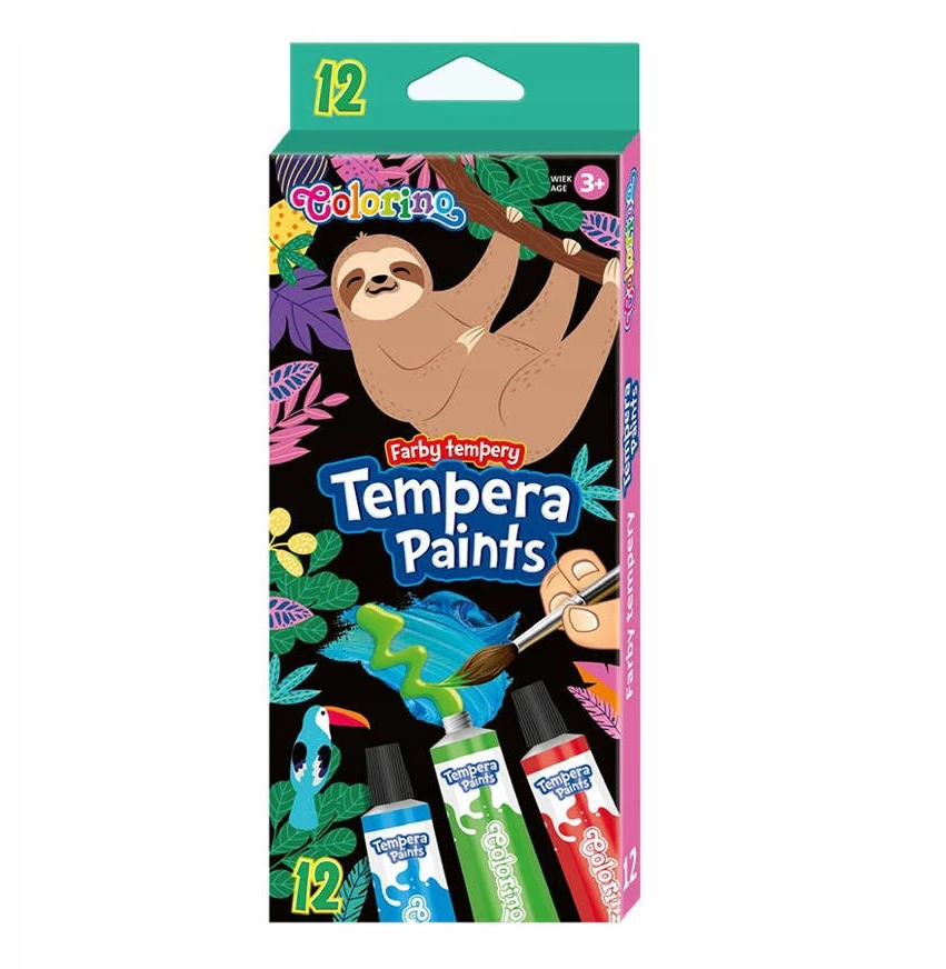 Colorino temperiniai dažai 12 ml, 12 spalvų