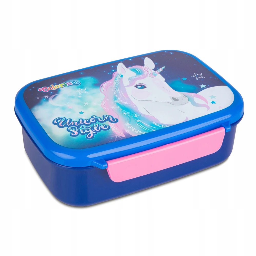 Colorino Unicorn rinkinys: gertuvė ir maisto dėžutė vaikams