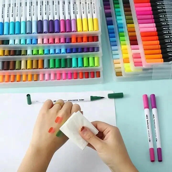 Colours 48x MARKERY AKWARELOWE MAZAKI PISAKI FLAMASTRY WODNE DWUSTRONNE Rinkinys