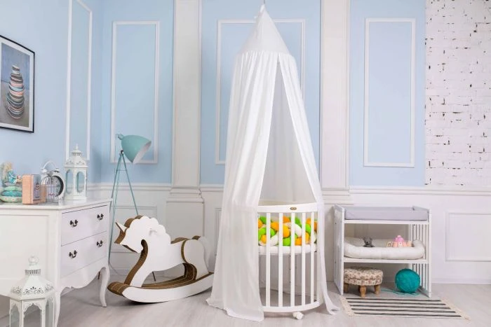 ComfortBaby Ochraniacz do łóżeczka WARKOCZ WELUR 240 cm ŁÓŻECZKO 7w1 žalia balta