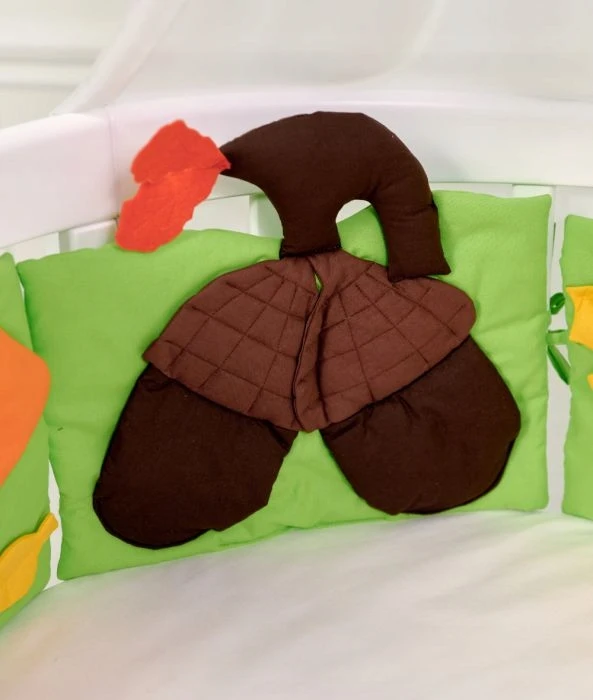 ComfortBaby Rinkinys pościeli do łóżeczka okrągłego 7w1 JESIEŃ