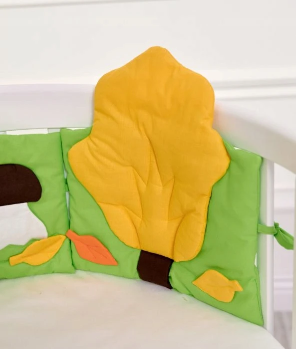 ComfortBaby Rinkinys pościeli do łóżeczka okrągłego 7w1 JESIEŃ