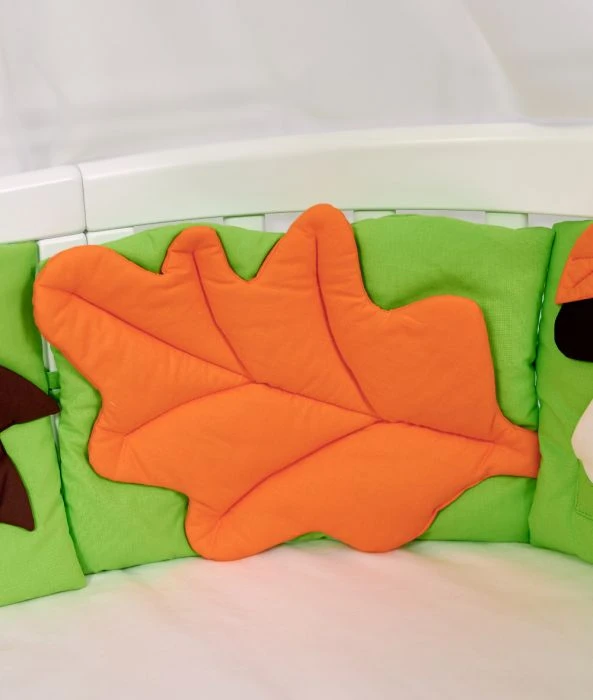 ComfortBaby Rinkinys pościeli do łóżeczka okrągłego 7w1 JESIEŃ