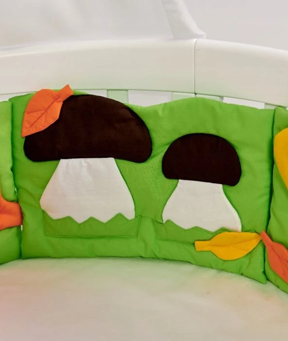 ComfortBaby Rinkinys pościeli do łóżeczka okrągłego 7w1 JESIEŃ