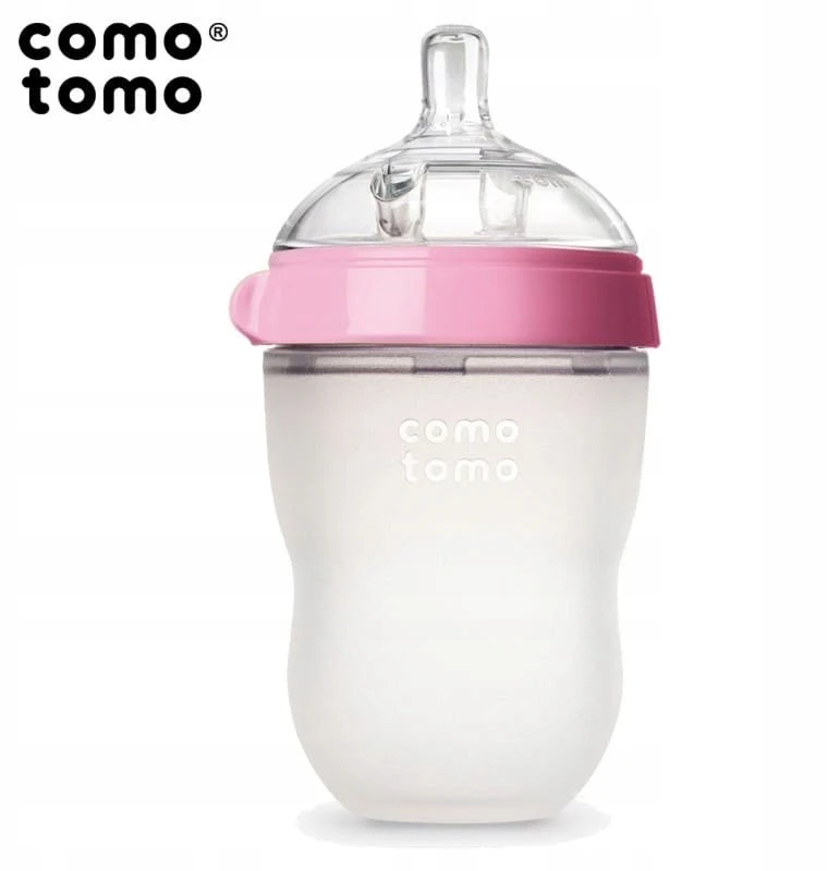 Comotomo: buteliukas nuo pilvo dieglių 250 ml Rožinis 250P-EN