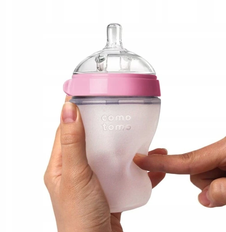 Comotomo: buteliukas nuo pilvo dieglių 250 ml Rožinis 250P-EN