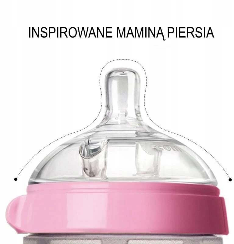 Comotomo: buteliukas nuo pilvo dieglių 250 ml Rožinis 250P-EN