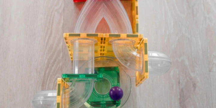 Magnetinis konstruktorius Connetix Rainbow Rutuliuko trasa