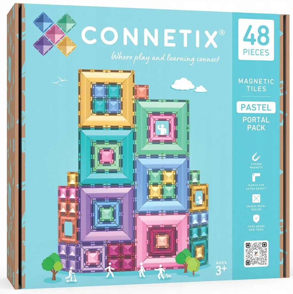 CONNETIX - Magnetinis konstruktorius - 48d. Pastel Portal Pack