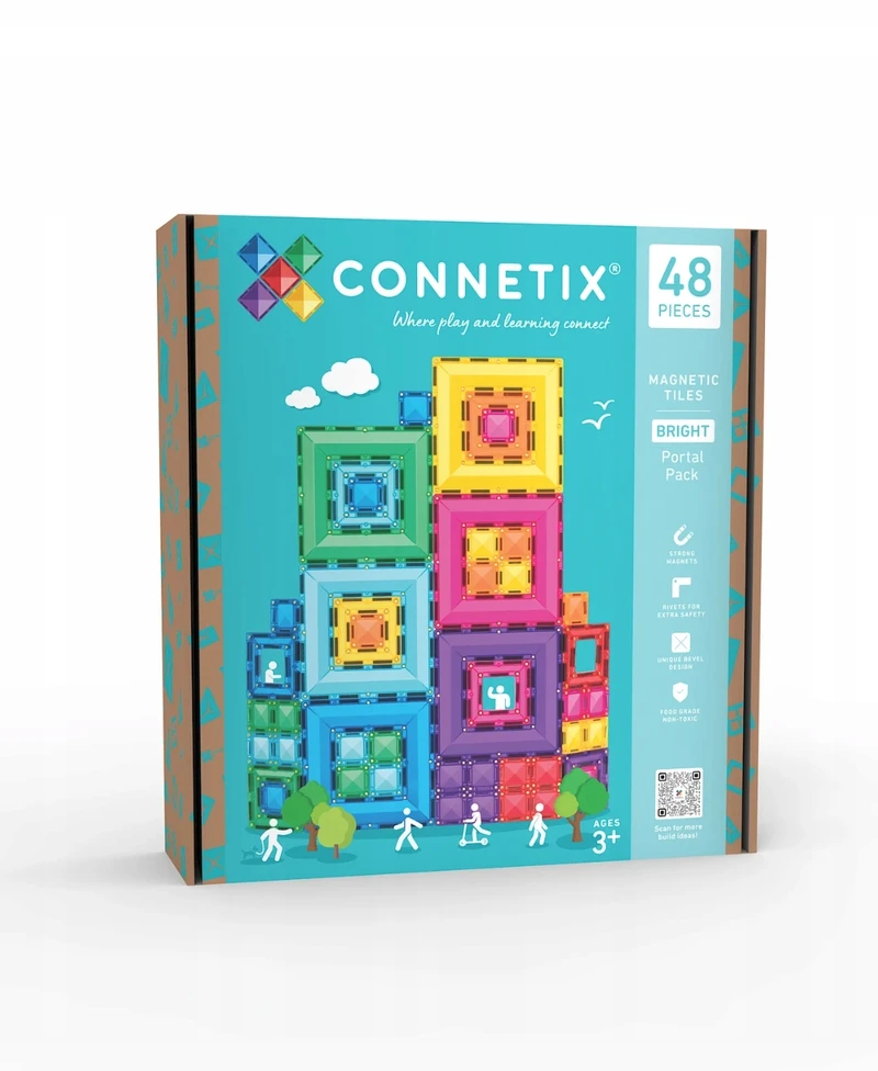 CONNETIX magnetinis konstruktorius - Bright Portal Pack 48d.