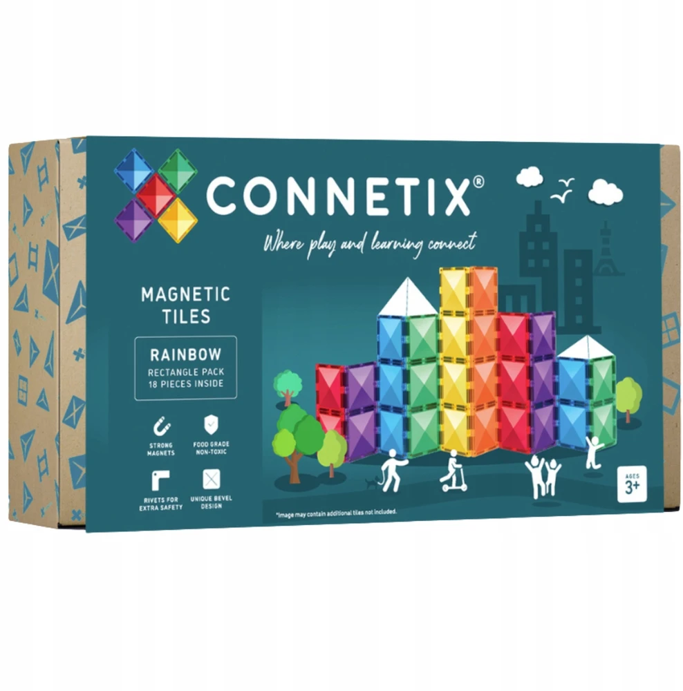 CONNETIX Magnetinis konstruktorius - stačiakampiai 18d.
