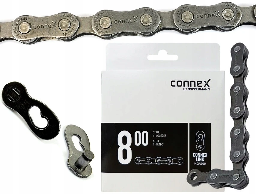 Connex By Wippermann Connex 800 8 greičių dviračio grandinė, 114l plieninė