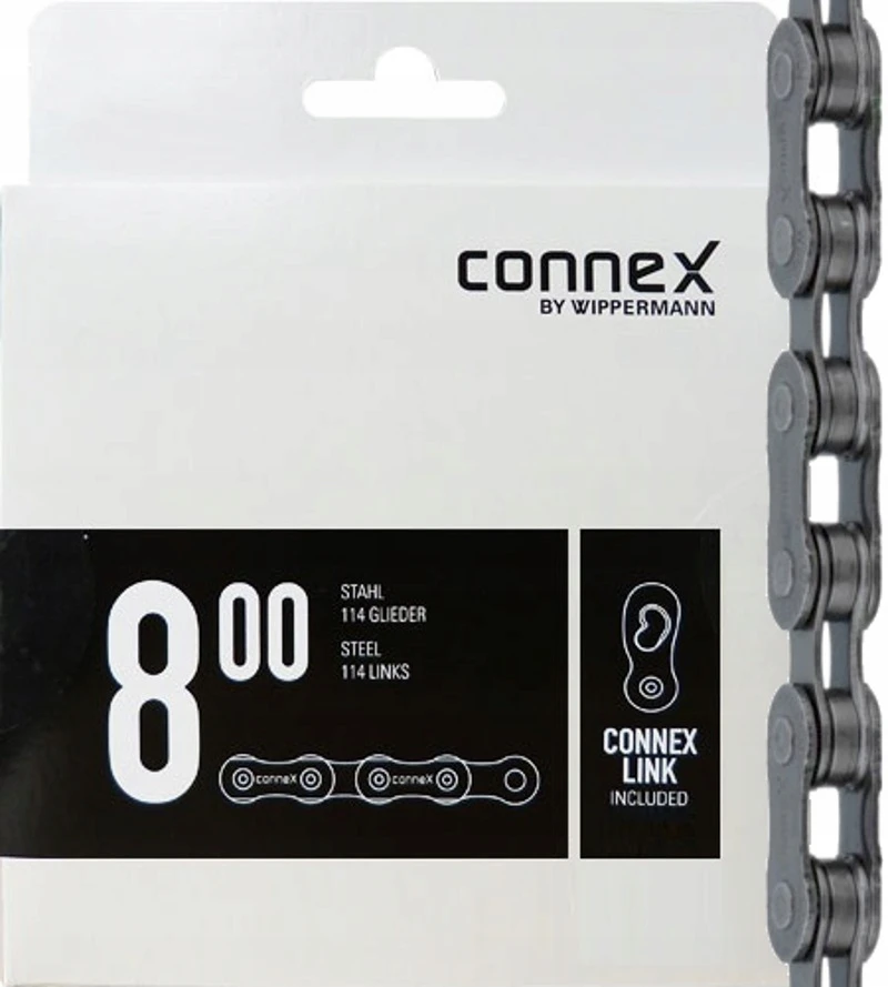 Connex By Wippermann Connex 800 8 greičių dviračio grandinė, 114l plieninė