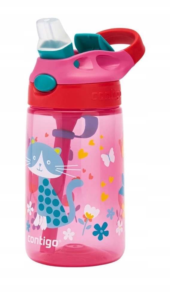 CONTIGO GIZMO FLIP NENUtekantis VAIKiškas PUODULIS - CHERRY CAT 414ml