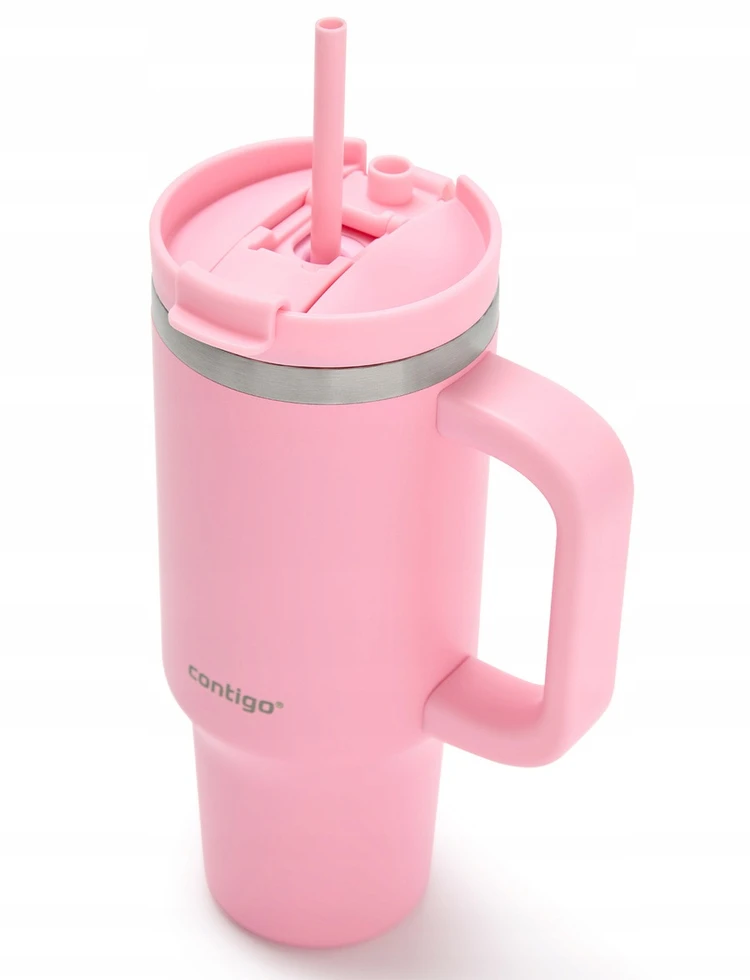 Contigo Streeterville termosinis puodelis su šiaudeliu, 880 ml, braškių kremo spalvos