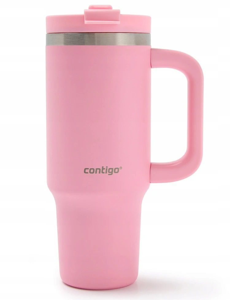 Contigo Streeterville termosinis puodelis su šiaudeliu, 880 ml, braškių kremo spalvos