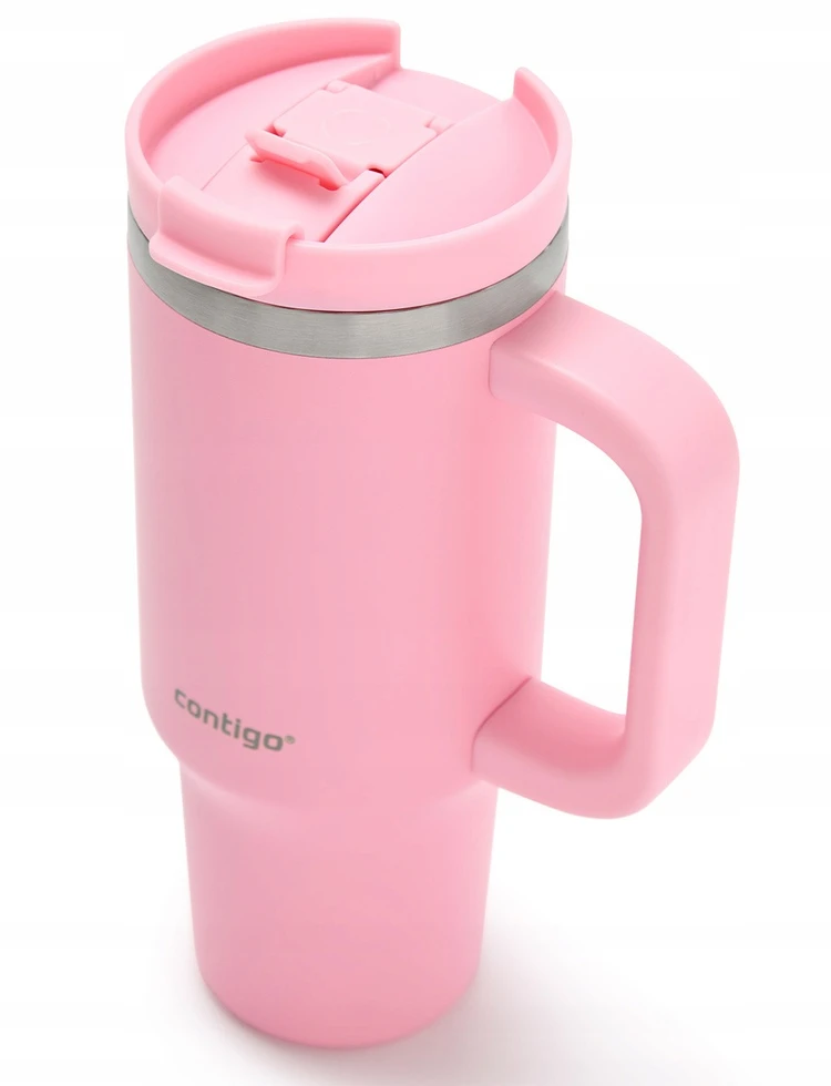 Contigo Streeterville termosinis puodelis su šiaudeliu, 880 ml, braškių kremo spalvos