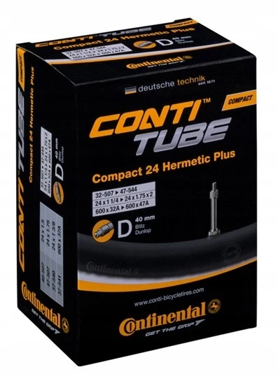 CONTINENTAL Compact 24 Hermetic Plus Dunlop dviračio kamera 40mm 32-507/47-5