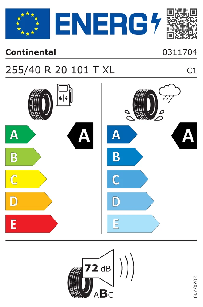 Continental EcoContact 6Q 255/40 R20 101 T