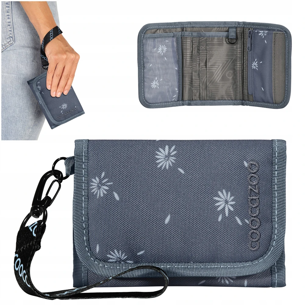 COOCAZOO vaikiška piniginė su Velcro, Bloomy Daisy langas dokumentams