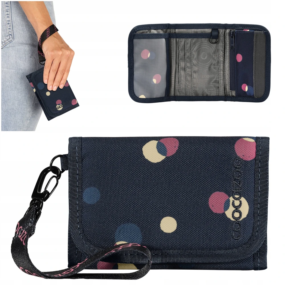 COOCAZOO vaikiška piniginė su Velcro, Bubble Dreams dokumentų langas