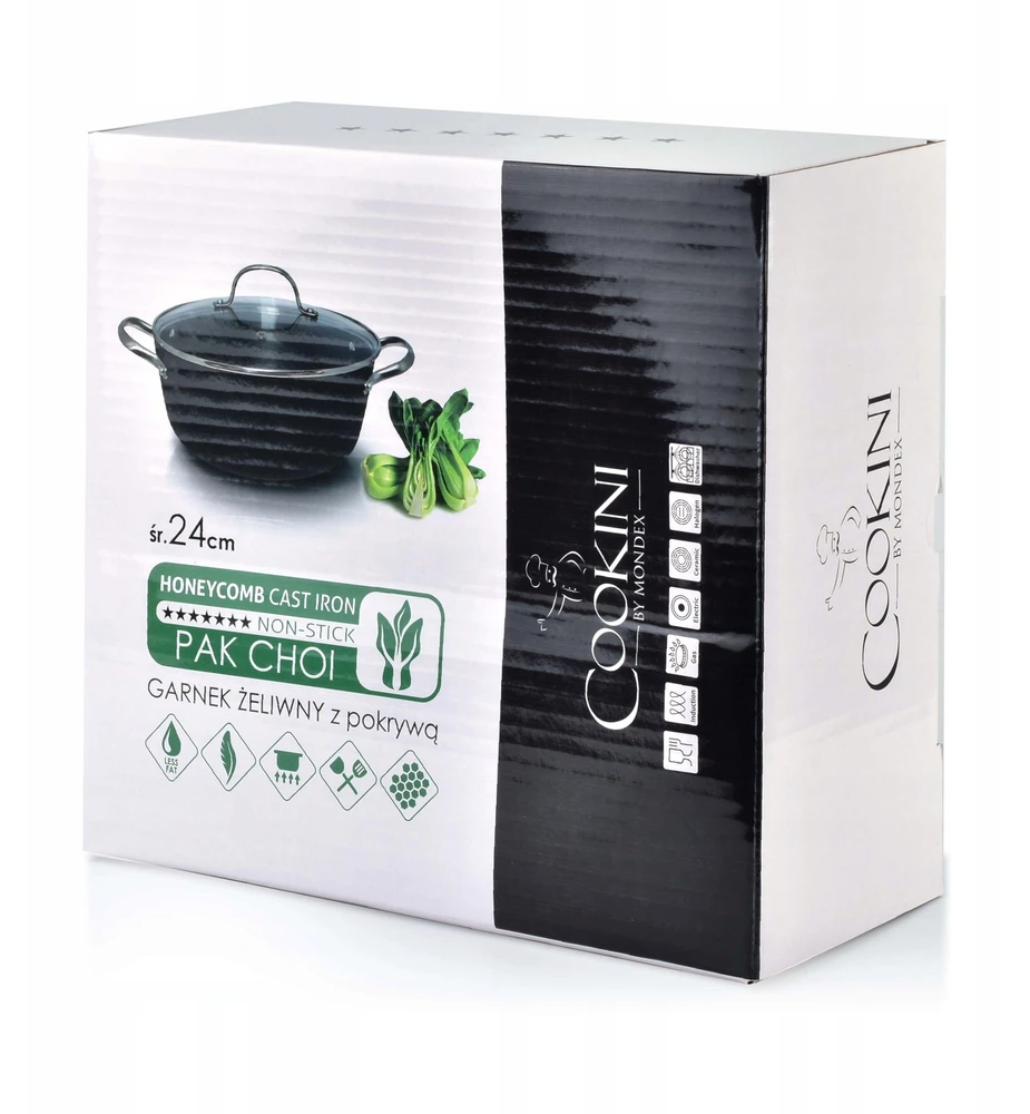Mondex Cookini Pak Choi Puodas 3,7l Z Pokrywą 24cm !
