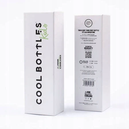 Cool Bottles - Nerūdijančio plieno vaikiškas buteliukas su šiaudeliu arba užsukimu, 260ml (Spring flowers)