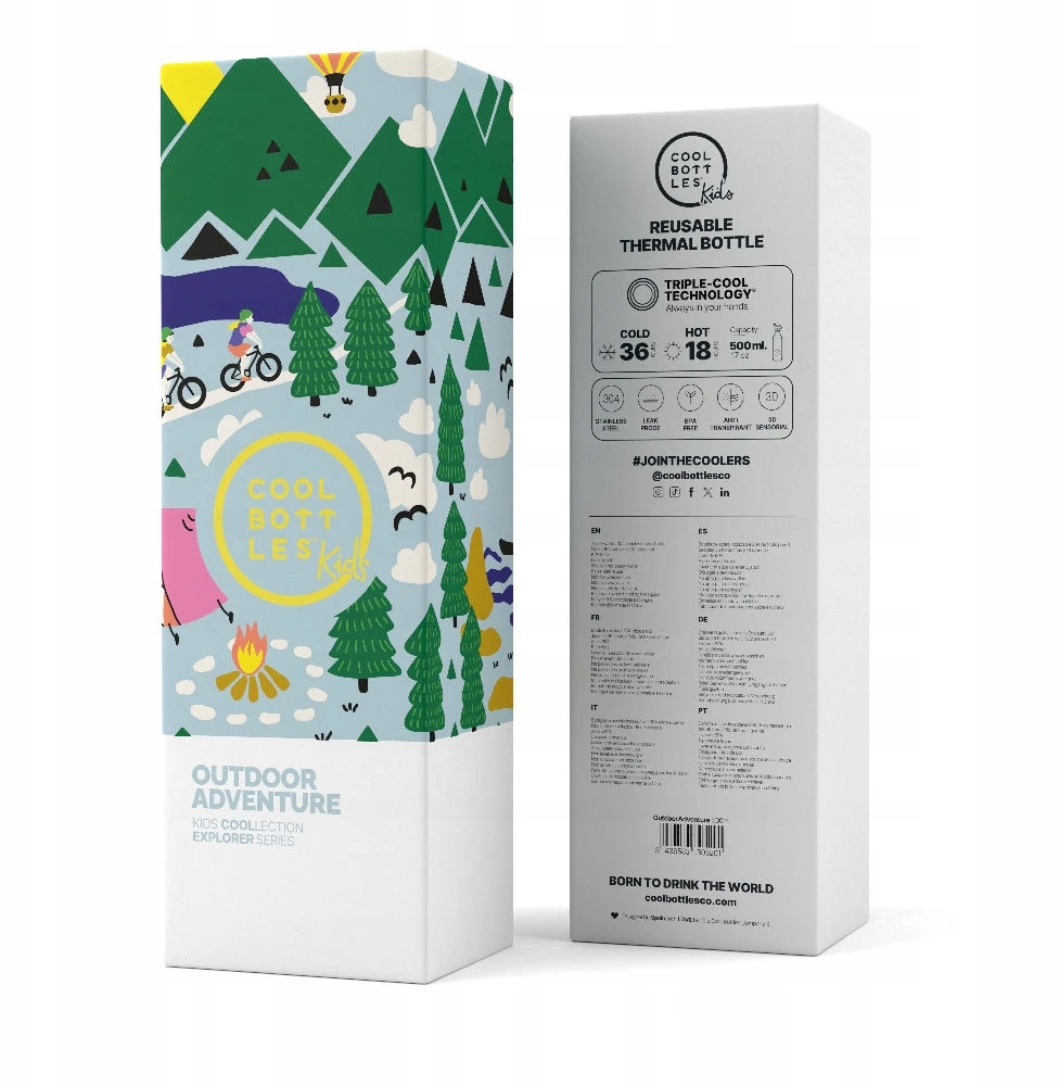 Cool Bottles Thermo Bottle Kids 500 ml Lauko nuotykis