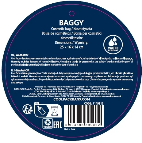 Cool Pack Coolpack Baggy Flores Nina Patio kosmetikos krepšys
