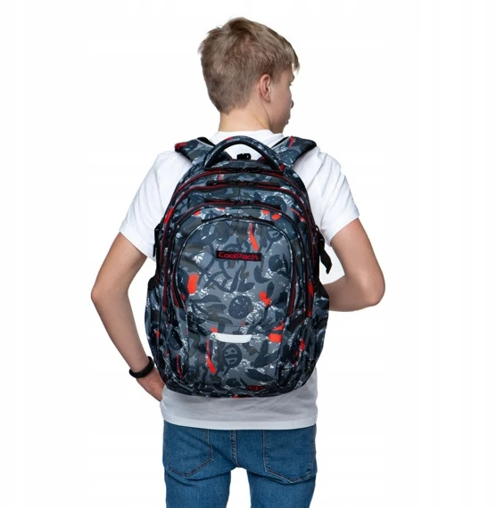 Cool Pack Coolpack Factor kuprinė paaugliams, 29l, daug skyrių, Army Stars