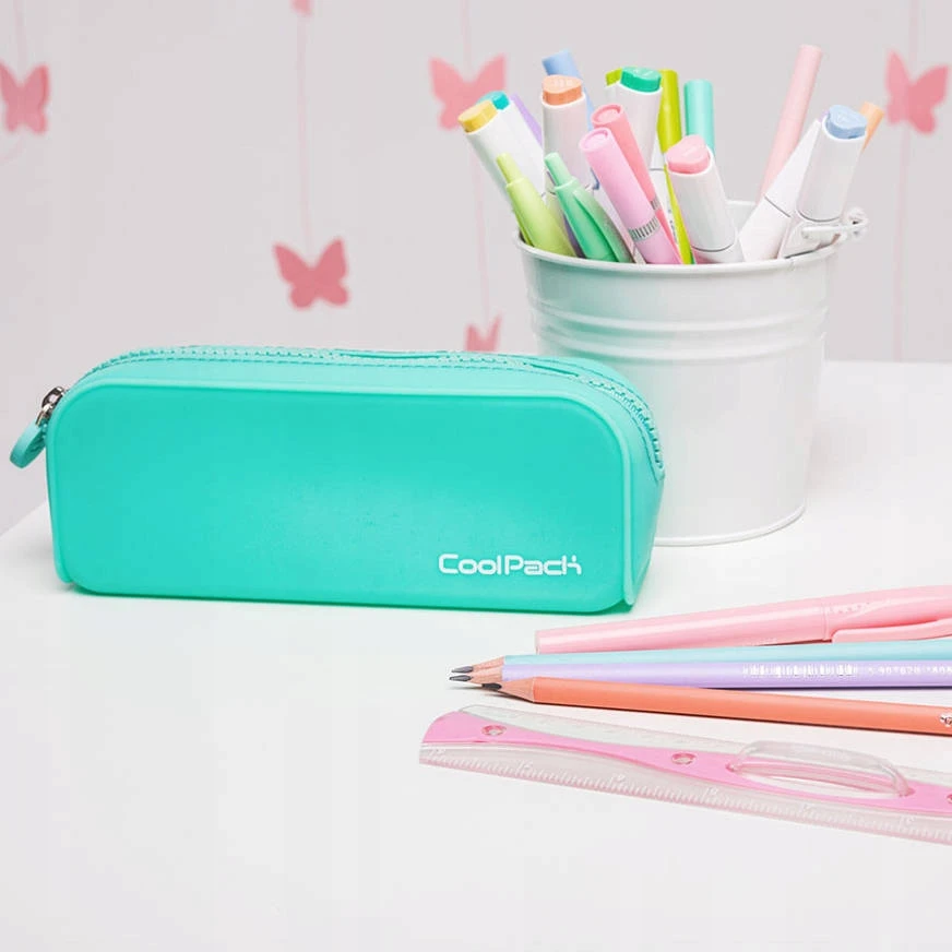 Cool Pack Coolpack "girls Mėlyna" silikoninė "saszetka" rašiklinė, mėlyna-žalia