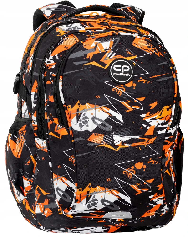 Cool Pack Coolpack jaunimo kuprinė, juoda, su raštais, 4 skyriai