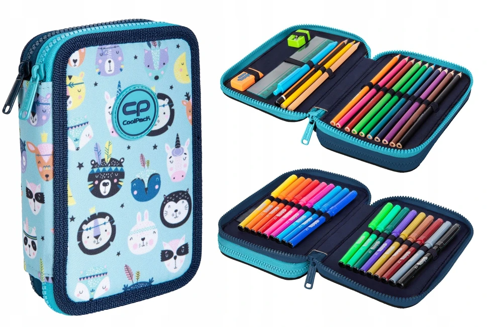 Cool Pack Forminis dviejų skyrių penalas su priedais CoolPack Indian Zoo