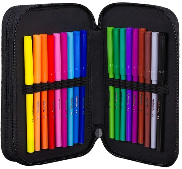 Cool Pack Coolpack Jumper 2 Dvigubas Pieštukų Dėklas su Mokyklinėmis Priemonėmis