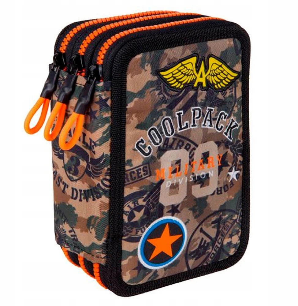 Cool Pack Forminis trijų skyrių penalas su priedais CoolPack Jumper 3 Badges Boys