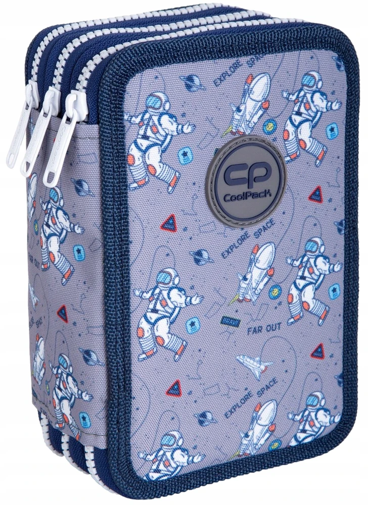 Cool Pack Forminis trijų skyrių penalas su priedais CoolPack Jumper 3 Cosmic
