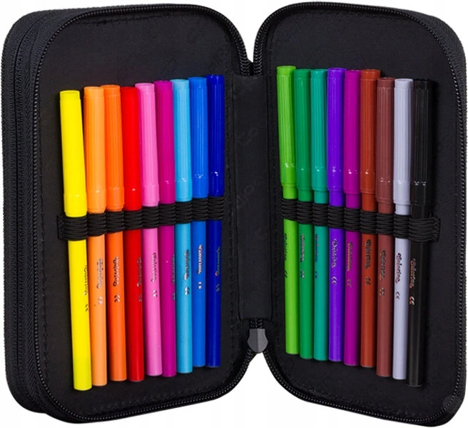 Cool Pack Coolpack Jumper Mokyklinis Pieštukų Dėklas su Įranga - Rožinis Abstrakcija