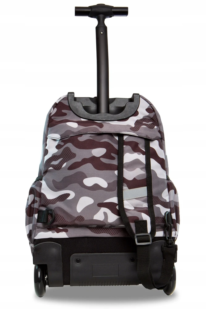 Cool Pack Coolpack Junior kuprinė su ratukais, pilka/juoda, su aplikacijomis