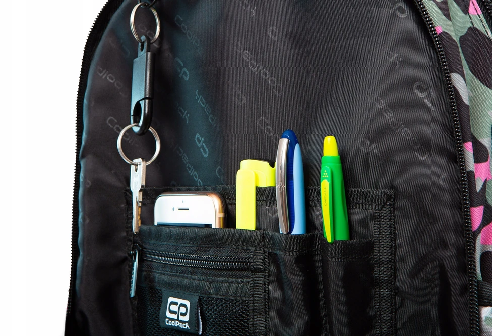 Cool Pack Coolpack Junior kuprinė su ratukais, pilka/juoda, su aplikacijomis
