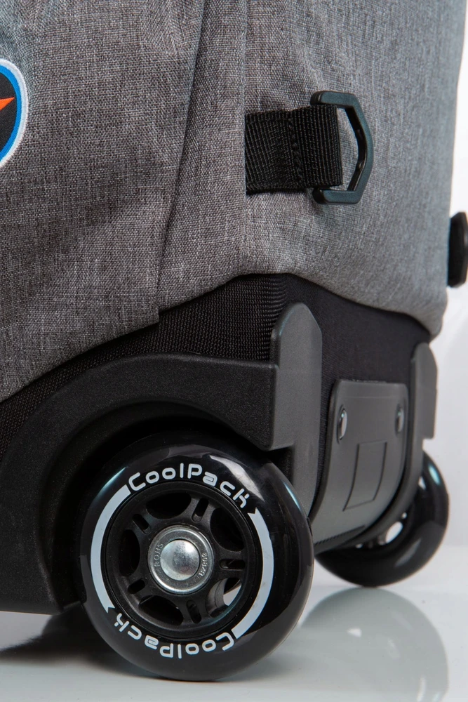 Cool Pack Coolpack Junior plecakas ant ratukų 24l su aplikacijomis pilkas