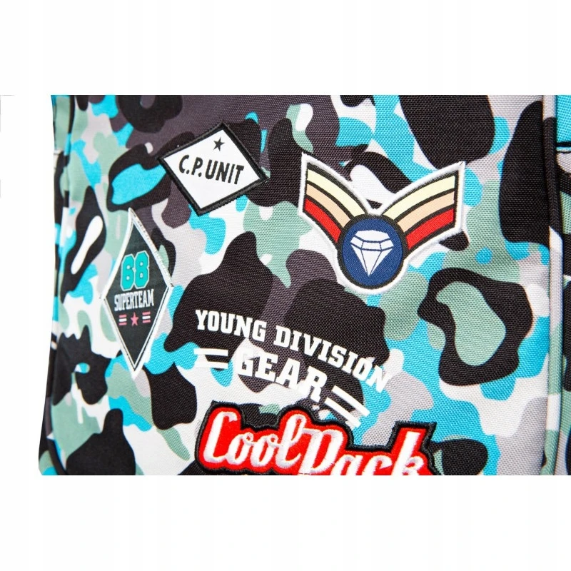 Cool Pack Coolpack kuprinė su ratukais 24l, mėlyna su kariniais motyvais