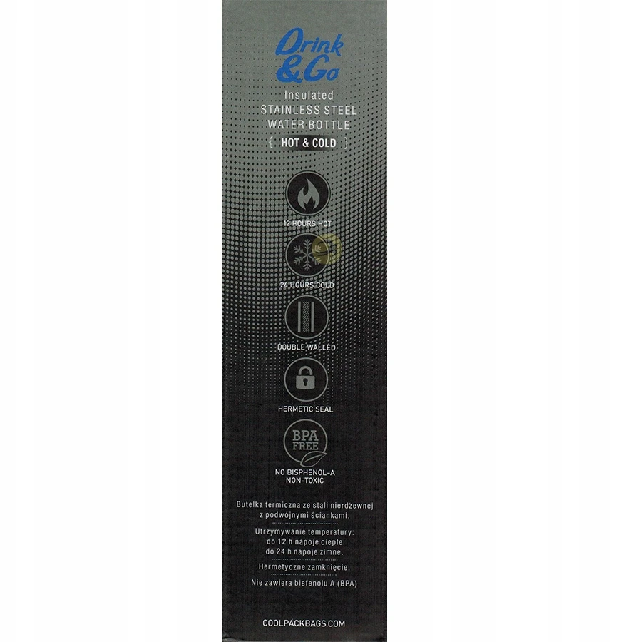 Cool Pack Coolpack metalinis gertuvė, 500 ml, Gradient pilkas